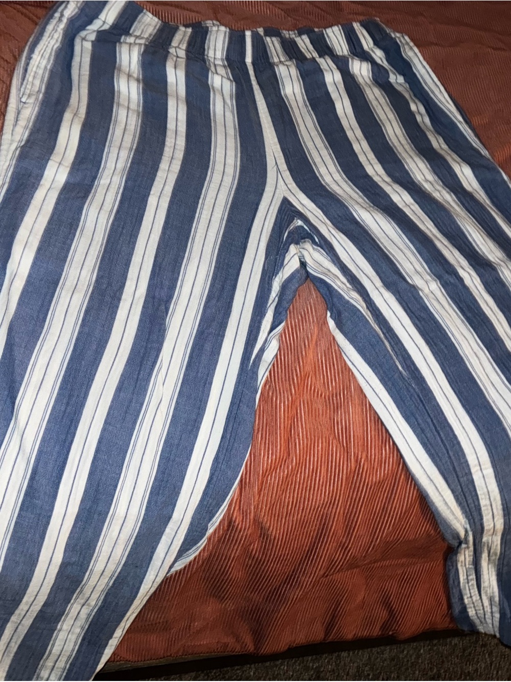 Striped Blue and White Women’s Casual 3-piece set